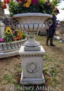 Große Chesterblade-Garten-Urne auf Sockel-klassischem Campana