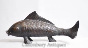 Bronze japanische Fisch Statue Goldfisch
