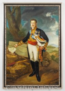 Englisches Ölgemälde Herzog von Wellington - Militärkunstporträ