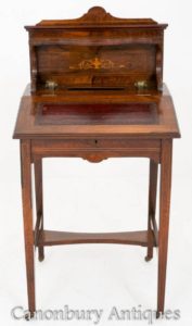 Victorian Ladies Writing Table Desk - Um 1880