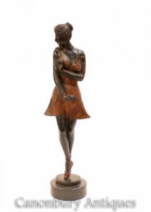 Art Deco Bronze Ballerina Statue - Balletttänzer