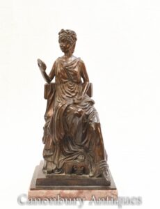 Römische Jungfrau Bronzestatue - Toga gekleidete klassische Figur