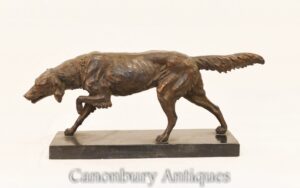 Bronze Red Setter Dog Statue - Französische Tiergussteile