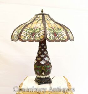 Tiffany Tischlampe - Art Nouveau Glass Light