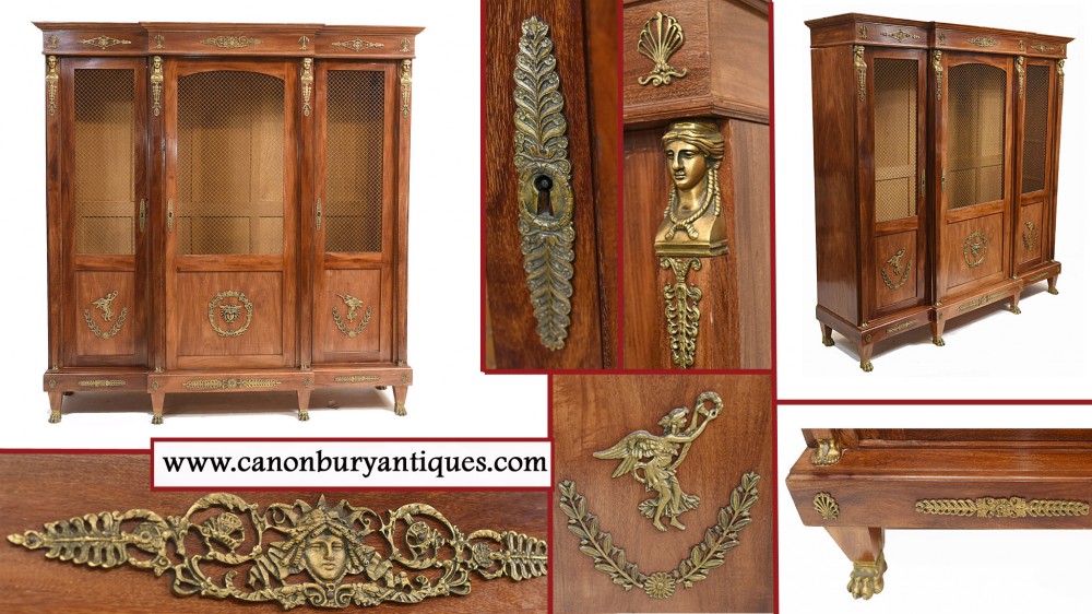 Französisches antikes Bücherregal Second Empire Bibliotheque Cabinet