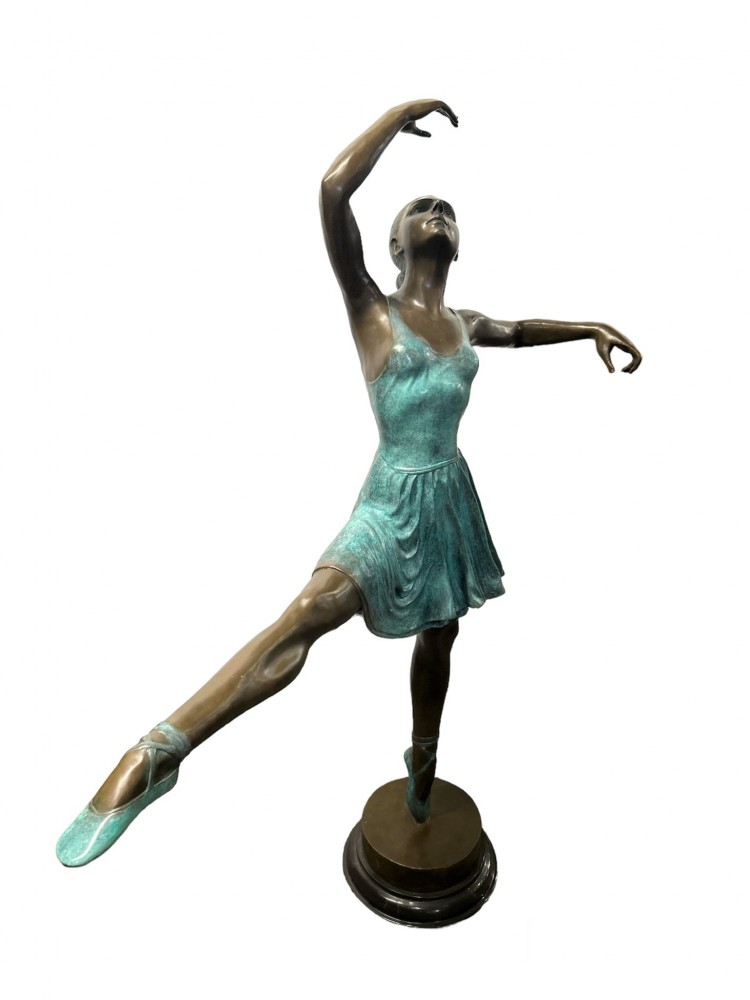 Große Bronze-Balletttänzerin-Statue Degas Ballerina