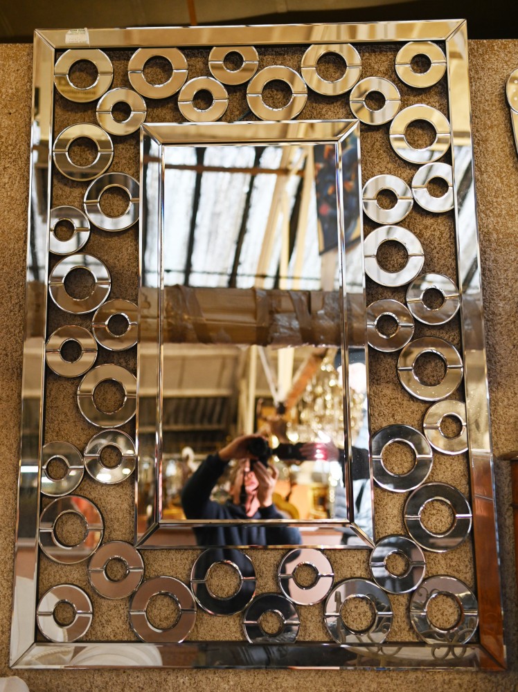 Art Deco Spiegel Kreise Pier Glas