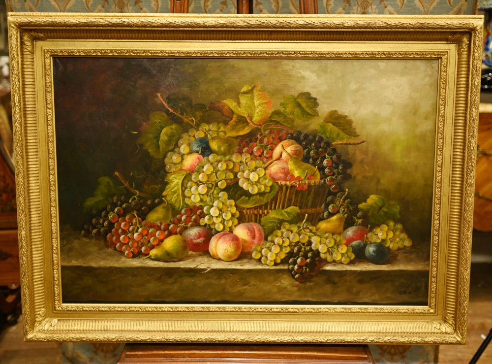 Renaissance Stillleben Ölgemälde Traubenfrucht italienische Kunst